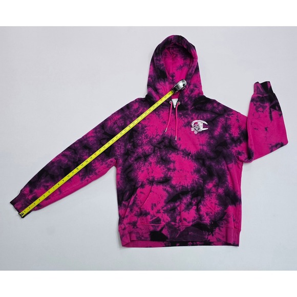 Champion Womens Pink Black Tie Dye Hoodie Sweatshirt XL Rose Logo - Picture 12 of 13